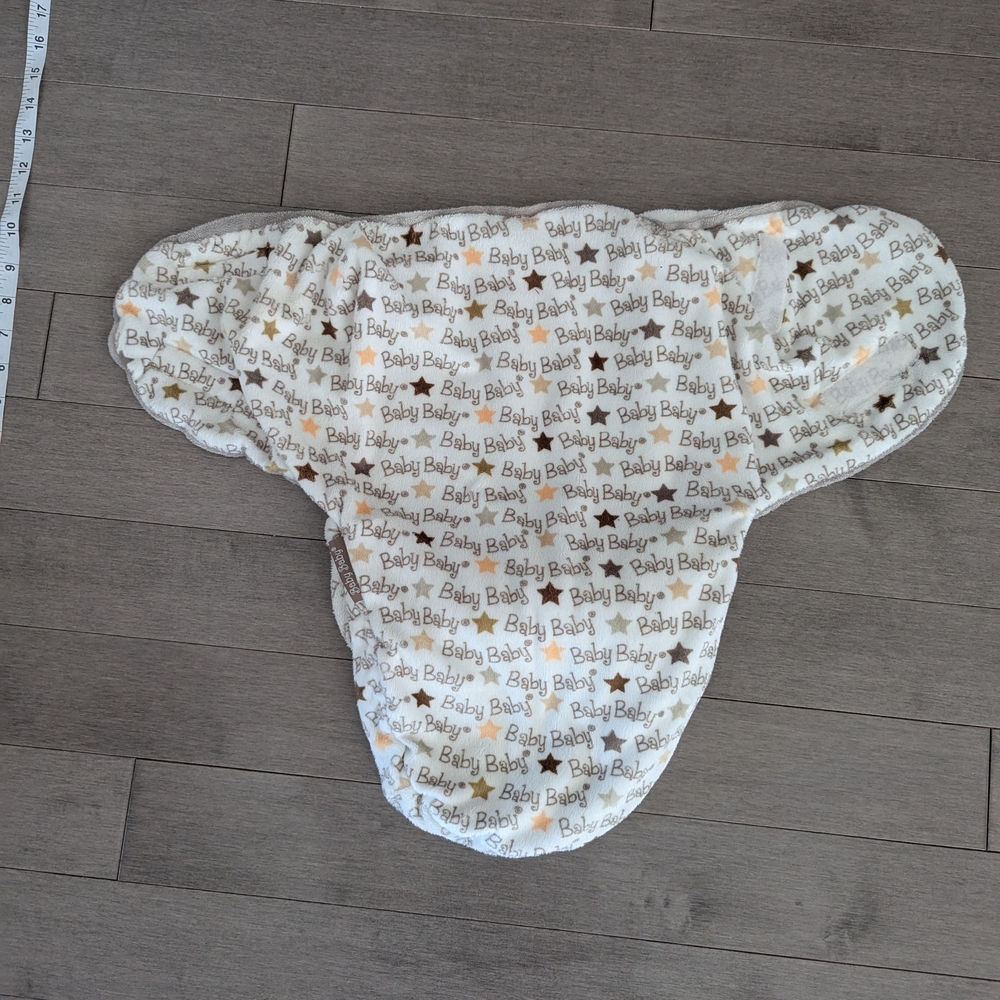 Baby Swaddle Blanket - White and Brown